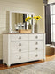 Willowton / Panel Headboard With Mirrored Dresser, Chest And Nightstand