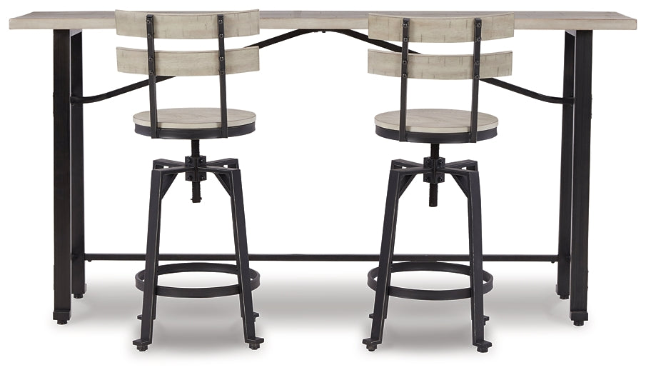 Karisslyn Counter Height Dining Table and 2 Barstools