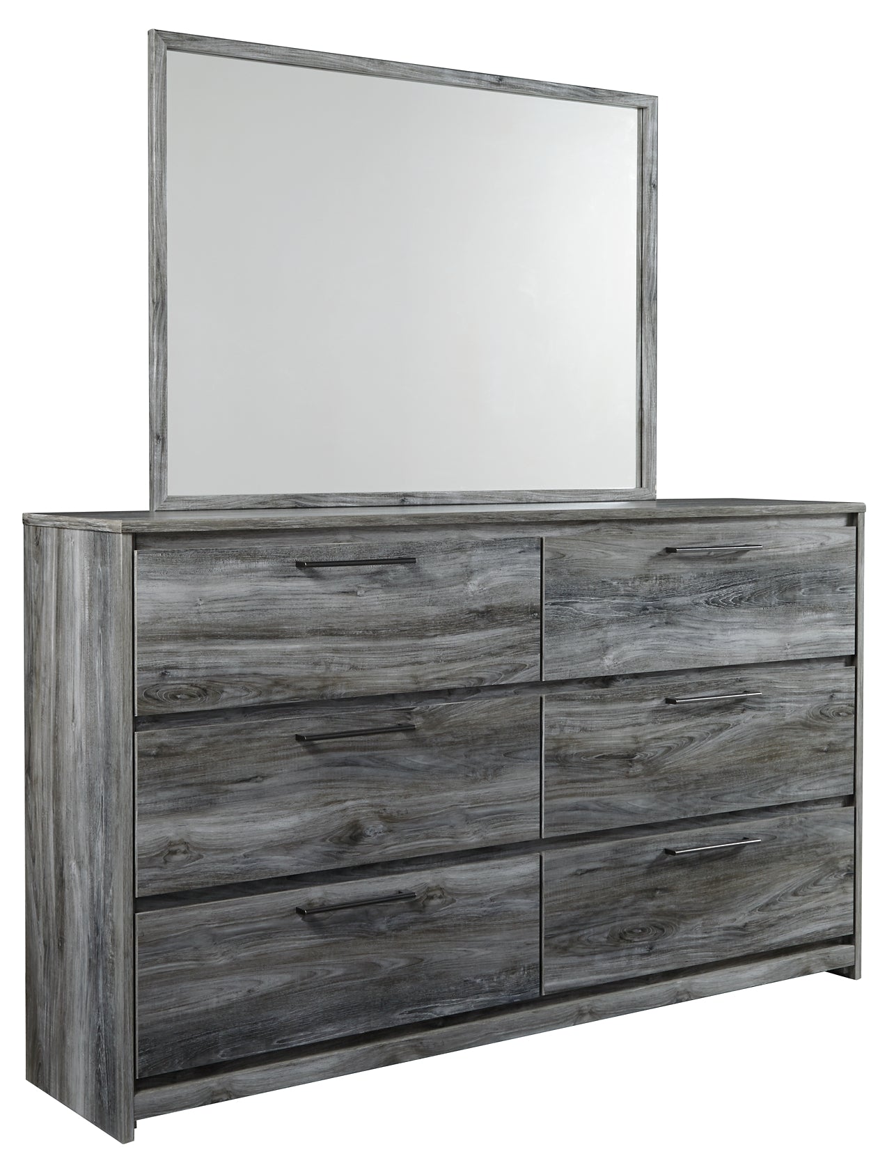 Baystorm Full Panel Bed with Mirrored Dresser and Nightstand