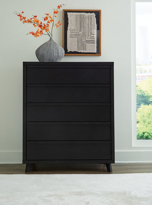 Danziar Five Drawer Wide Chest