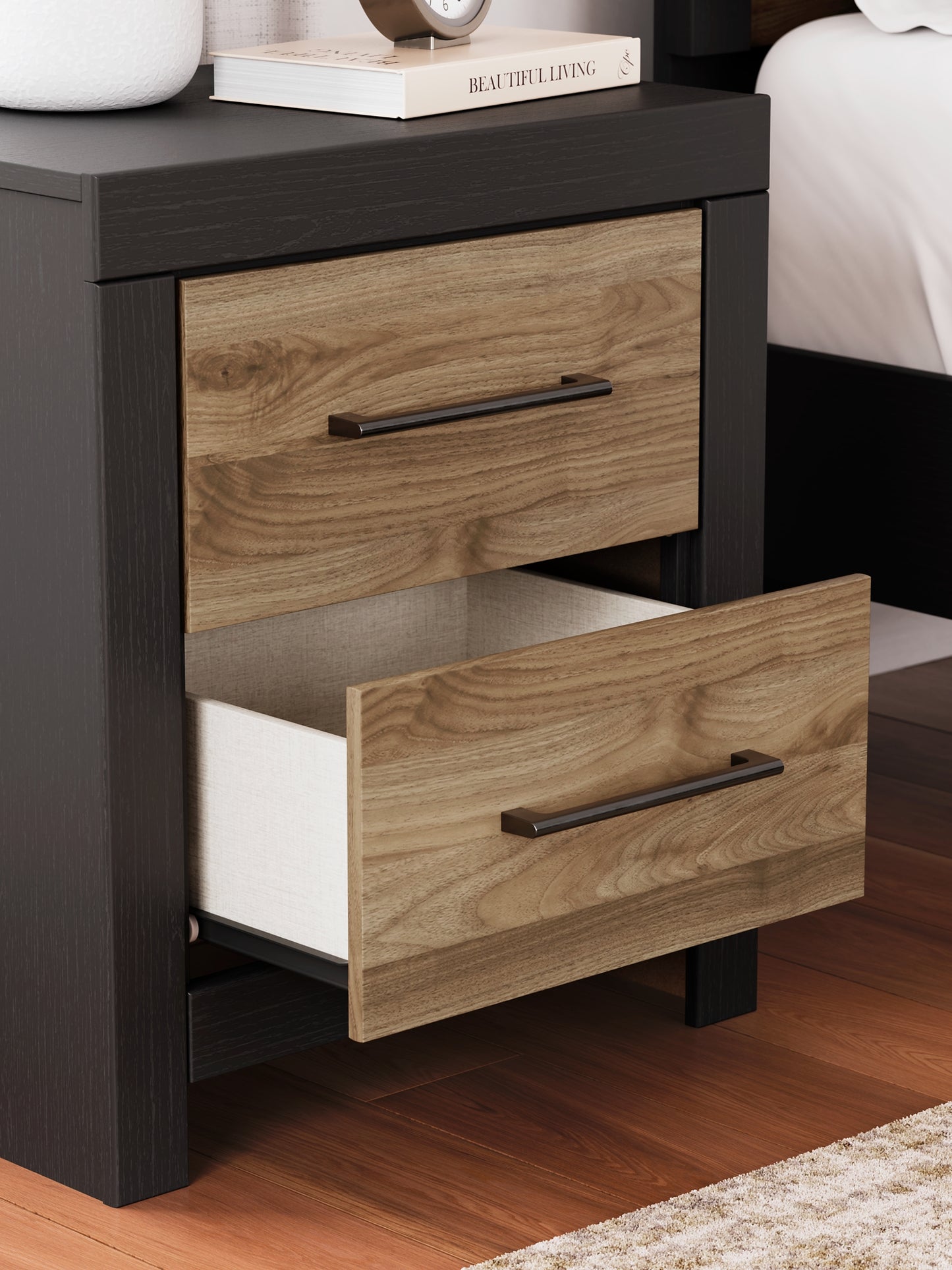 Vertani Twin Panel Bed with Nightstand