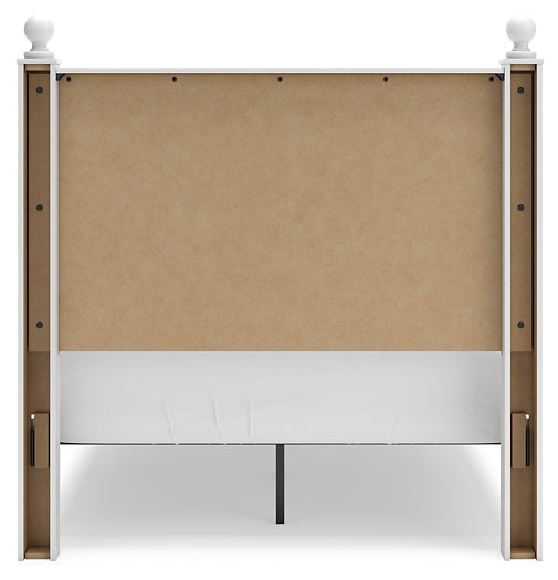 Mollviney Full Panel Bed with Mirrored Dresser and 2 Nightstands