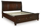 Porter California King Sleigh Storage Bed