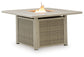 Cliff Trails Square Fire Pit Table