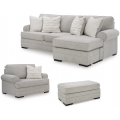 Eastonbridge Sofa Chaise, Oversized Chair and Ottoman