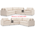 Modmax 6pc Sectional with Console Audio System