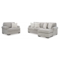 Eastonbridge Sofa Chaise, Oversized Chair and Ottoman