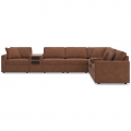 Modmax 8pc Sectional with Console Audio System