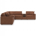 Modmax 8pc Sectional with Console Audio System