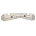 Modmax 8pc Sectional with Console Audio System