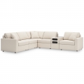 Modmax 6pc Sectional with Console Audio System