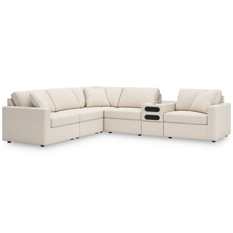 Modmax 6pc Sectional with Console Audio System