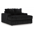 Midnight-Madness 3pc Sectional with Dual Chaise