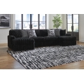 Midnight-Madness 3pc Sectional with Dual Chaise