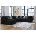 Midnight-Madness 4pc Sectional with Chaise