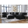 Midnight-Madness 4pc Sectional with Chaise