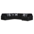 Midnight-Madness 4pc Sectional with Chaise