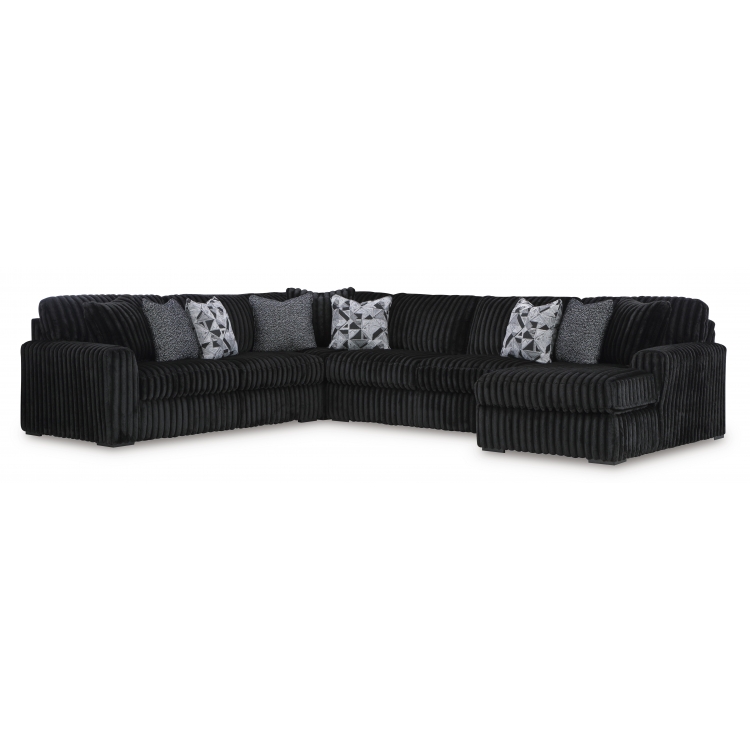 Midnight-Madness 4pc Sectional with Chaise