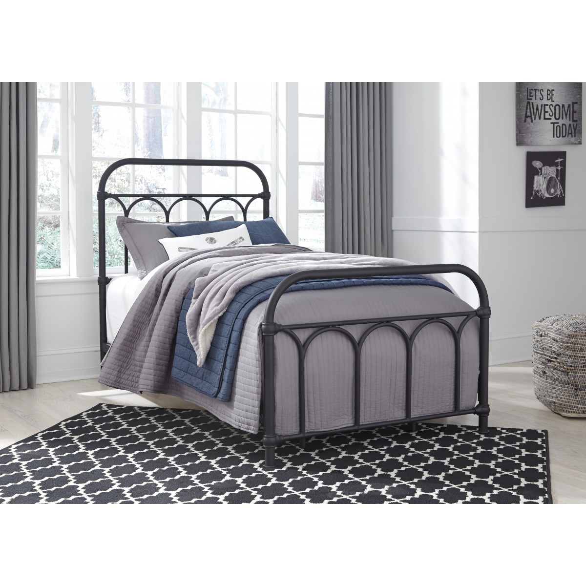 Nashburg Twin Metal Bed B280 671 